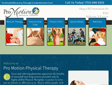 Tablet Screenshot of pro-motionpt.com